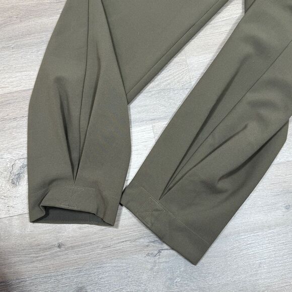 Express Super High Rise Pleated Ankle Cargo Utility Pants Olive Khaki Green 6 - Picture 10 of 16